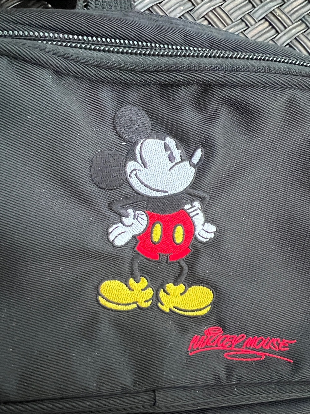 Disney Black Crossbody with Mickey Embroidery and Yellow Accents - Picture 3 of 10